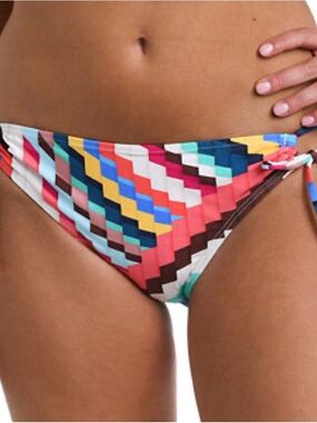 La Blanca Bright Multicolor Geometric Bikini Bottom only.